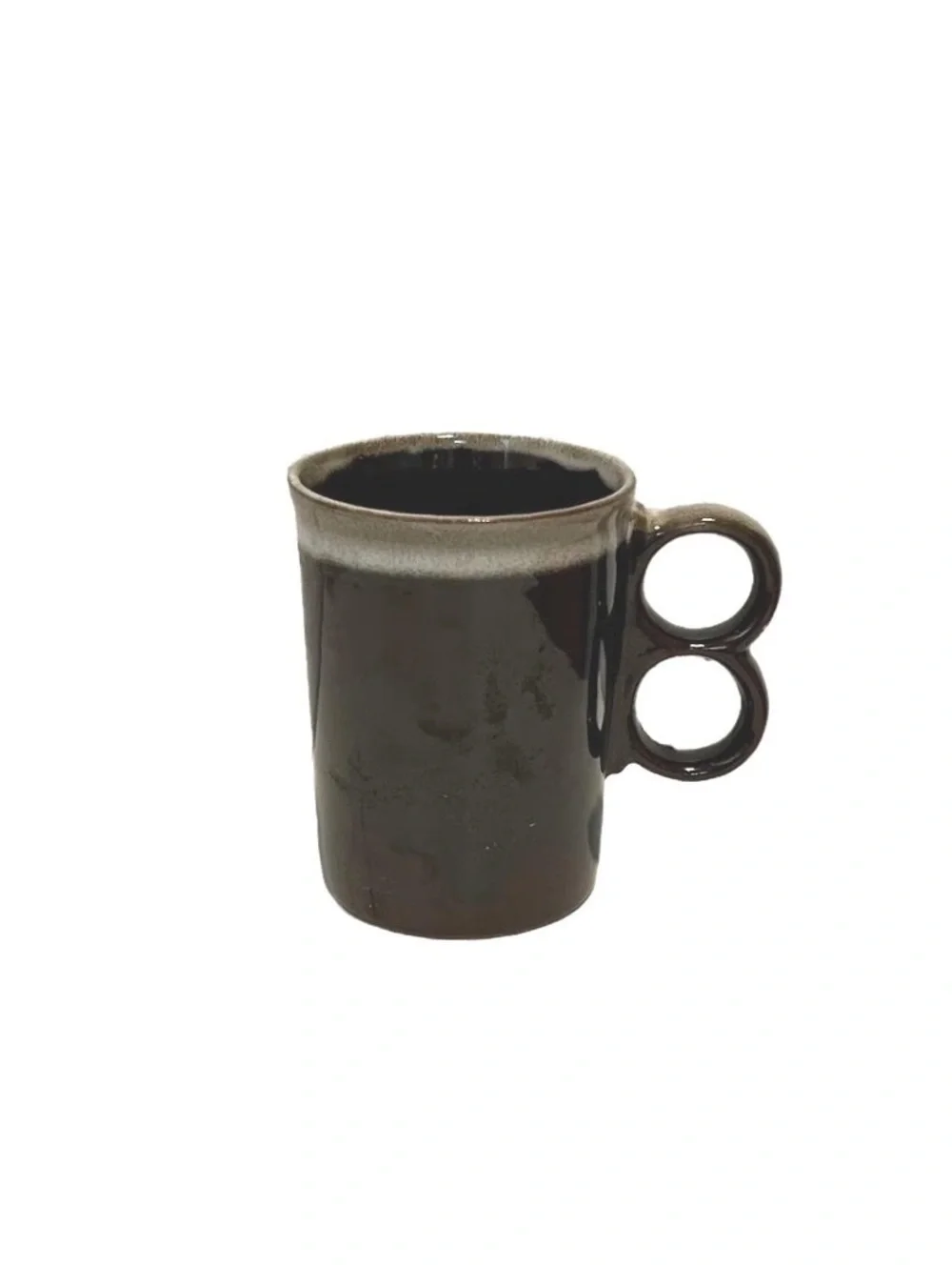 Vintage Japanese Brown Drip Glaze Coffee/Tea Pot, Coffee and Tea Mugs